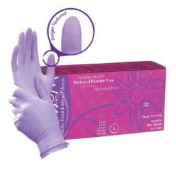 Blossom Lilac Nitrile Powder-Free Gloves Large, Box of 100