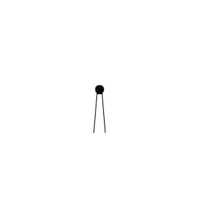 Pediatric Diamond Bur #801-012 Medium Short Round FG, Pack 6
