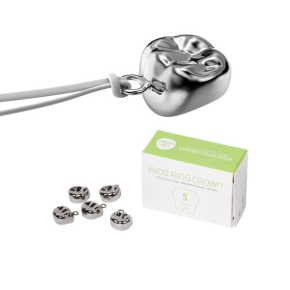 Kids Ring SS Crown Lower Right Molar (E), Pack of 5