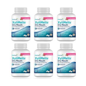 XyliMelts for Dry Mouth Berry Smoothie BOTTLES Professional Case, 6 x 80 Discs