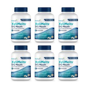 XyliMelts for Dry Mouth Mint-Free BOTTLES Professional Case, 6 x 80 Discs