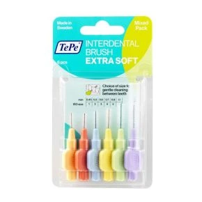 TePe IDB X-Soft Mixed Sizes, Blister of 6
