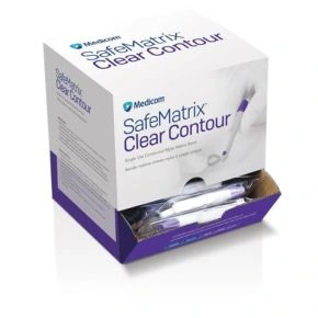 SafeMatrix Band Clear Contour Wide 6mm Purple, Box of 50