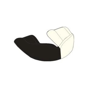 Mouthguard Blank Round 125mm Black/White 4mm