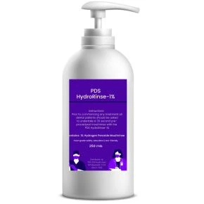 PDS Hydrorinse 1% Hydrogen Peroxide Rinse, 250ml Pump Bottle