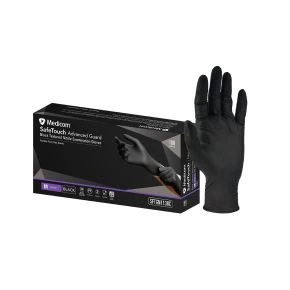 SafeTouch Advanced Guard - Black Nitrile Gloves