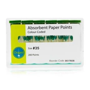 Ongard Paper Points Colour Coded 0.04 Taper, Pack of 60