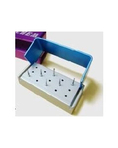 Aluminium Bur Block Blue/Silver 15 Hole (10FG+5RA)