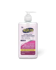 Aquim Ultra Hand Sanitiser, 375ml Pump Bottle